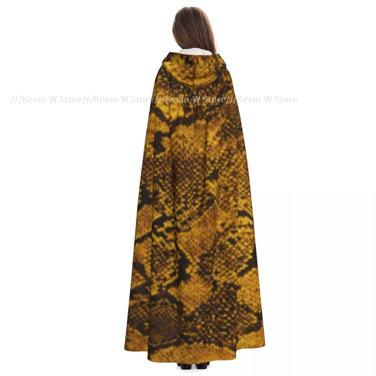 Женская накидка с капюшоном в полоску со змеиным узором средневековый костюм