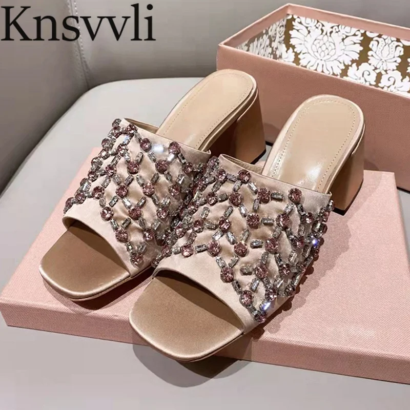 Дизайнерские шлепанцы на тонком каблуке женские невидимые стильные мюли из ПВХ