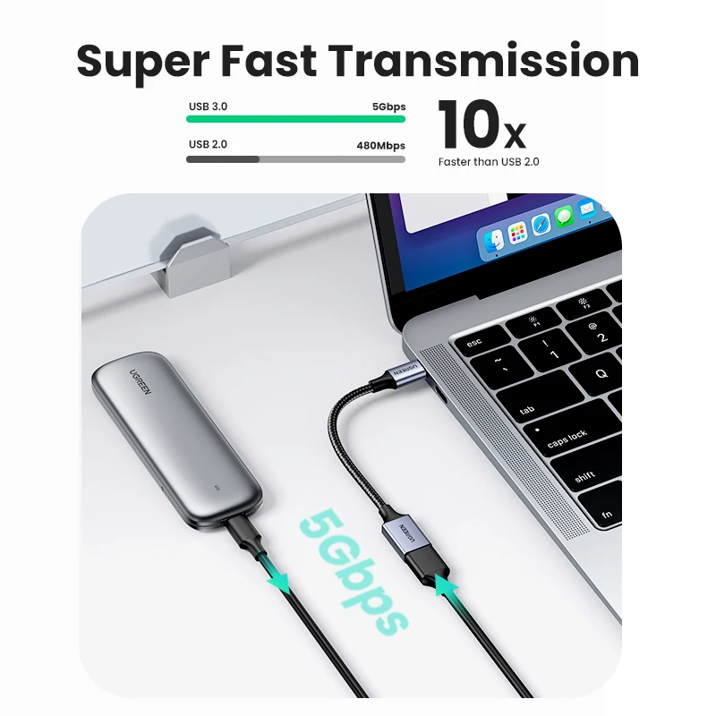 UGREEN USB C to USB 3.0 Adapter Type C OTG Cable Thunderbolt 3 to USB Female Adapter OTG Cable for MacBook Pro Xiaomi Mi 9 USB-C