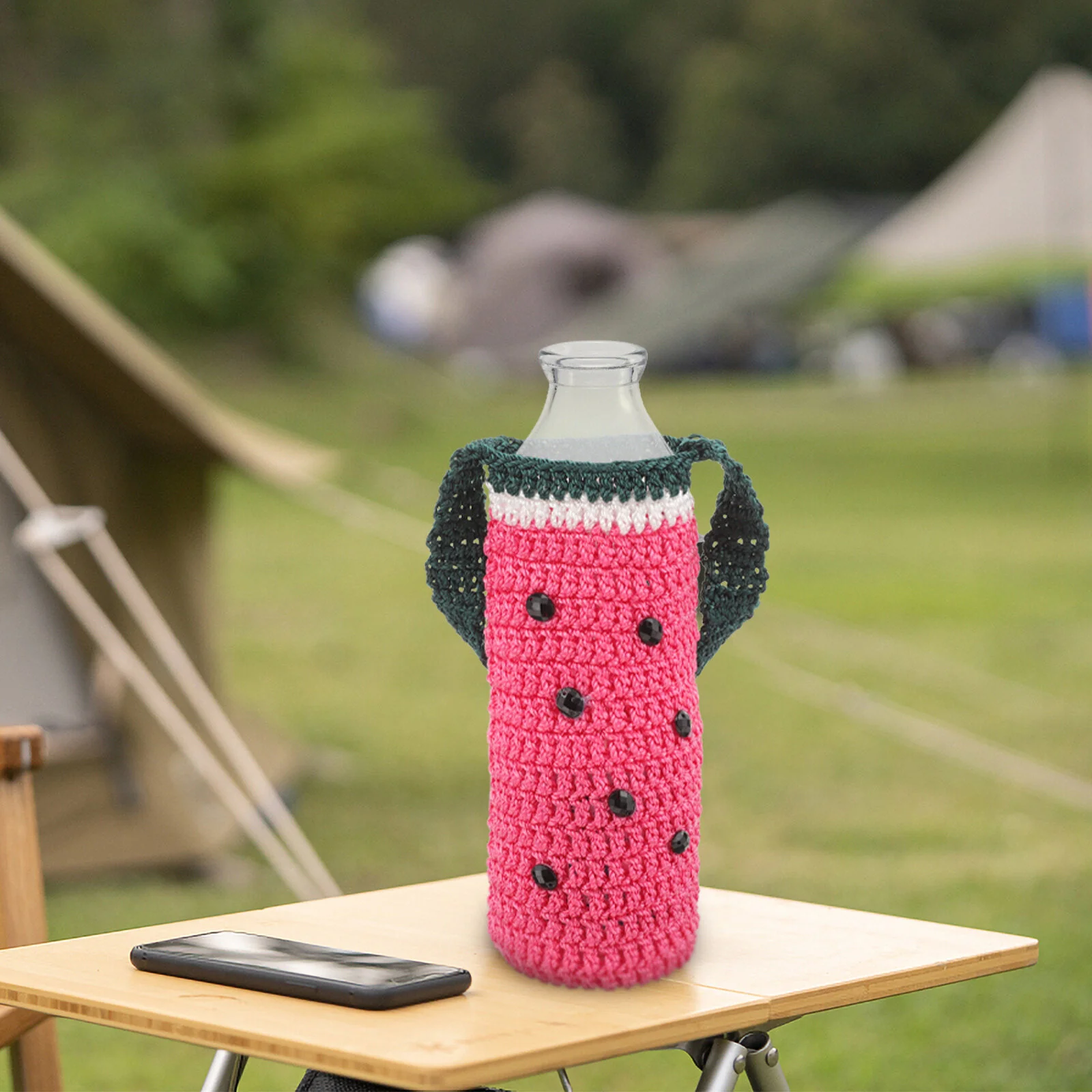 

Bottle Cap Glass Cup Sleeve Cover Protector Heat-insulated Knitting Covers Water