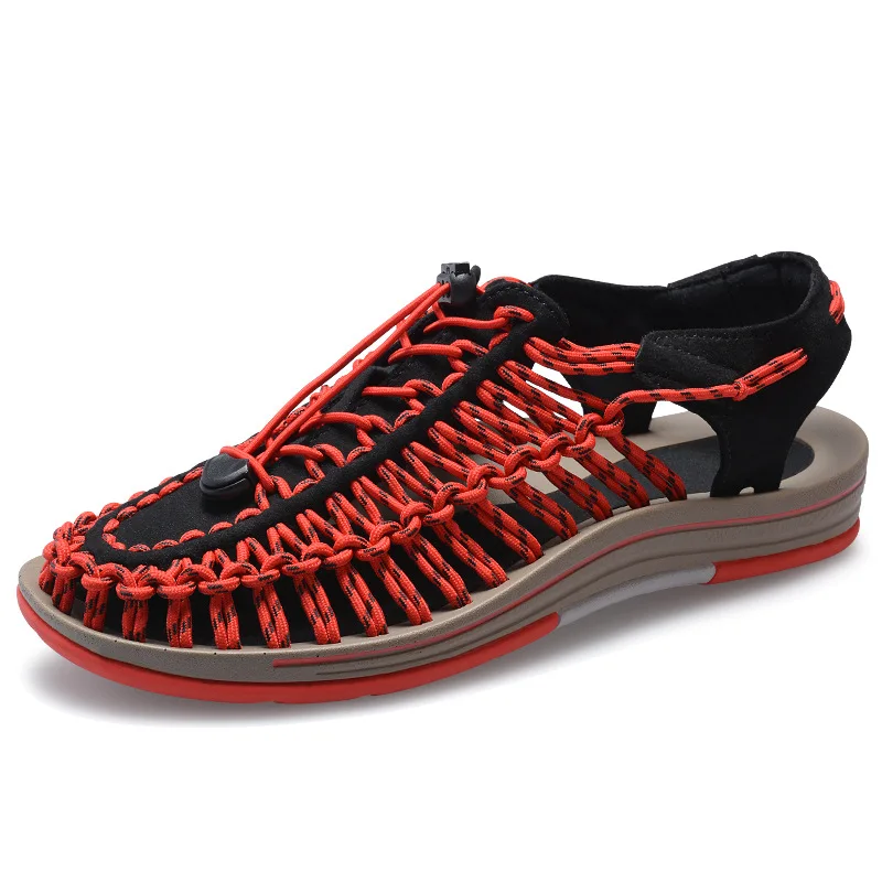 

Plus Size Men's Sandals Hollow Uppers Comfortable Breathable Lightweight Non-slip Wear-resistant Outdoor Leisure Beach Shoes