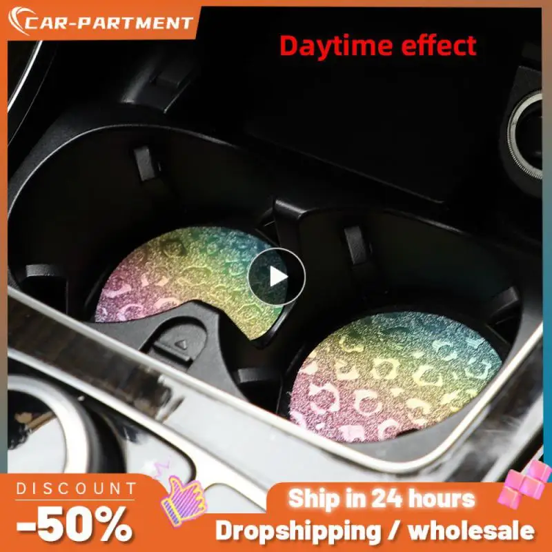 Universal Vehicle Water Cup Pad Anti-noise Colorful Non-slip Mat Of Water Glass Bottle Rack Shockproof Portable Durable Stylish