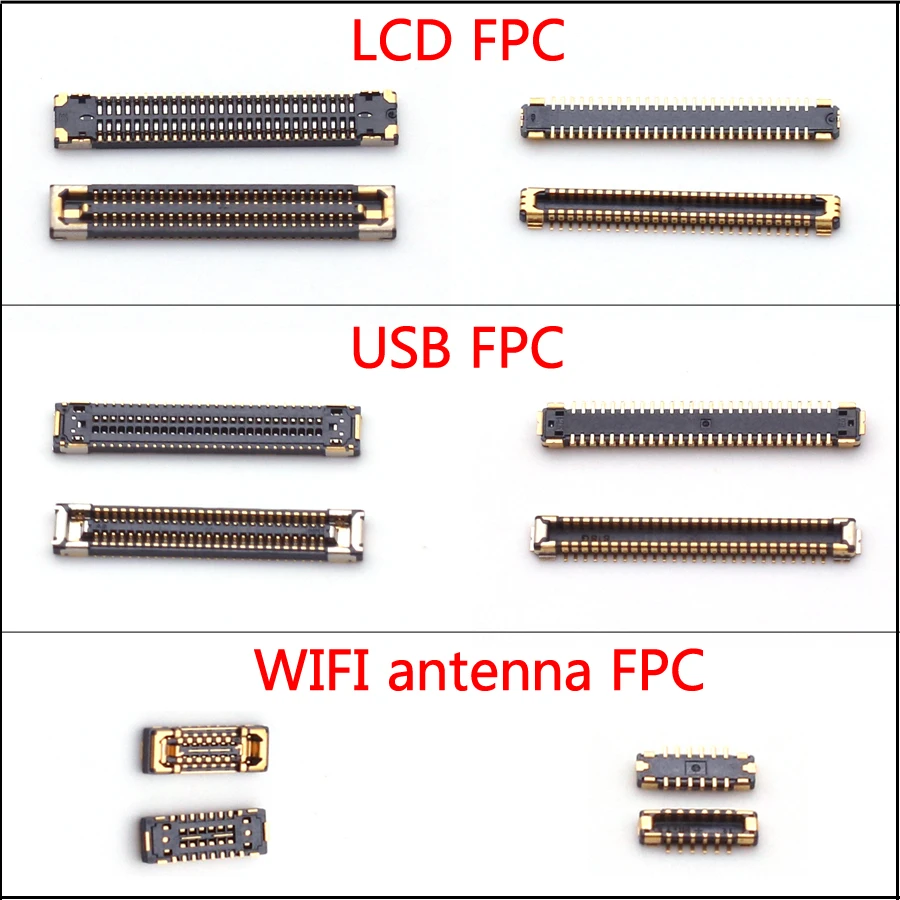 10 шт. 56 54 Pin ЖК-дисплей экран FPC разъем на плате для Samsung Galaxy Note20 S20U S20 улькар/плюс USB зарядное устройство WIFI антенна