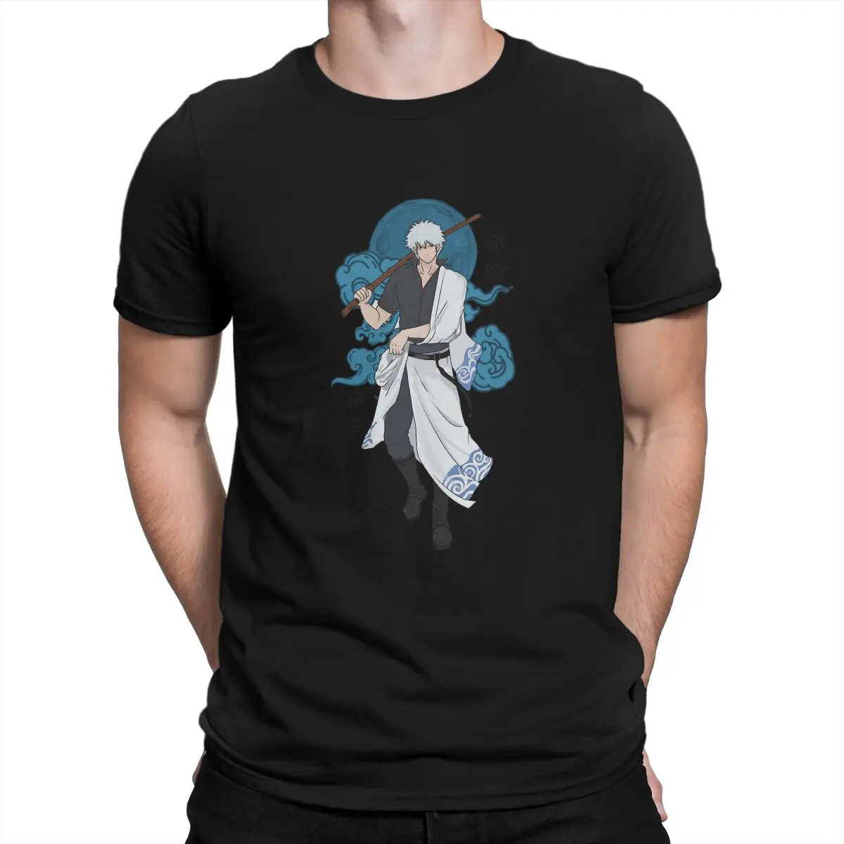 

Gintama Kagura аниме Мужская футболка Gintoki Sakata отличительная футболка уличная одежда с графическим принтом хипстер