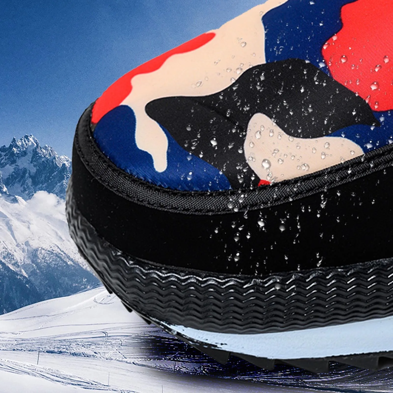 Женские зимние ботинки для пар с камуфляжным принтом зима 2024 теплая обувь