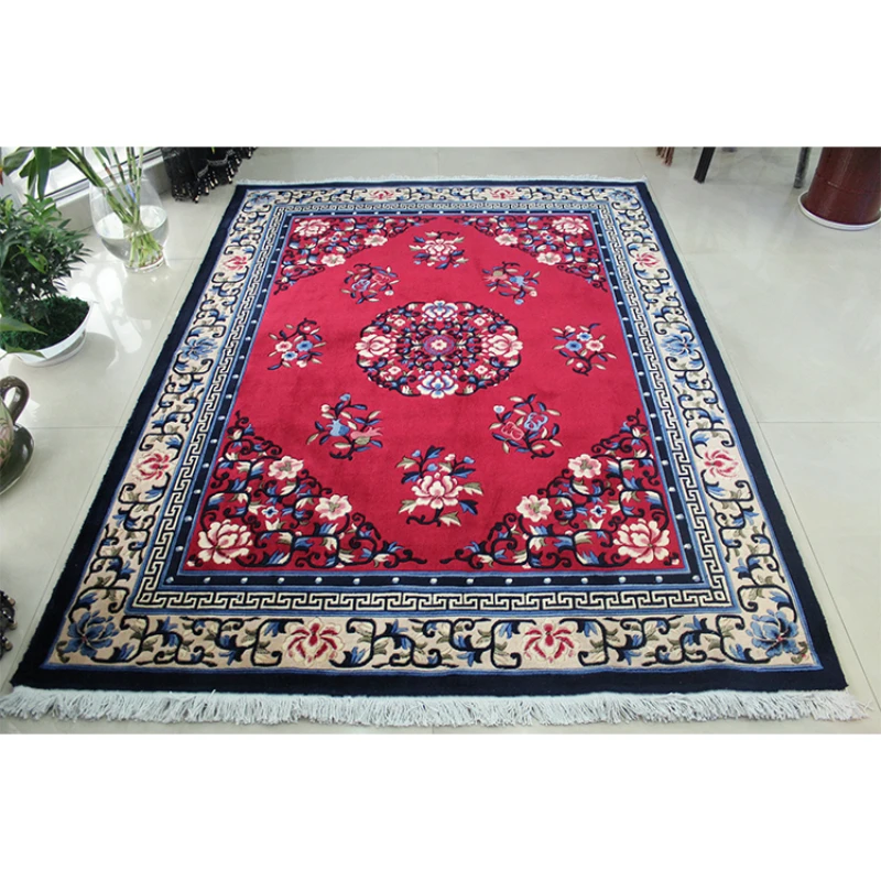 

National characteristic Tibetan design wool floor rugs bedroom carpet