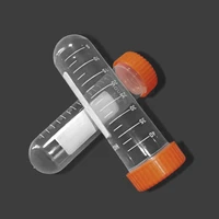 25pcs 50ml plastic transparent centrifuge tube with scale screw cap centrifuge test tube round bottom laboratory tool