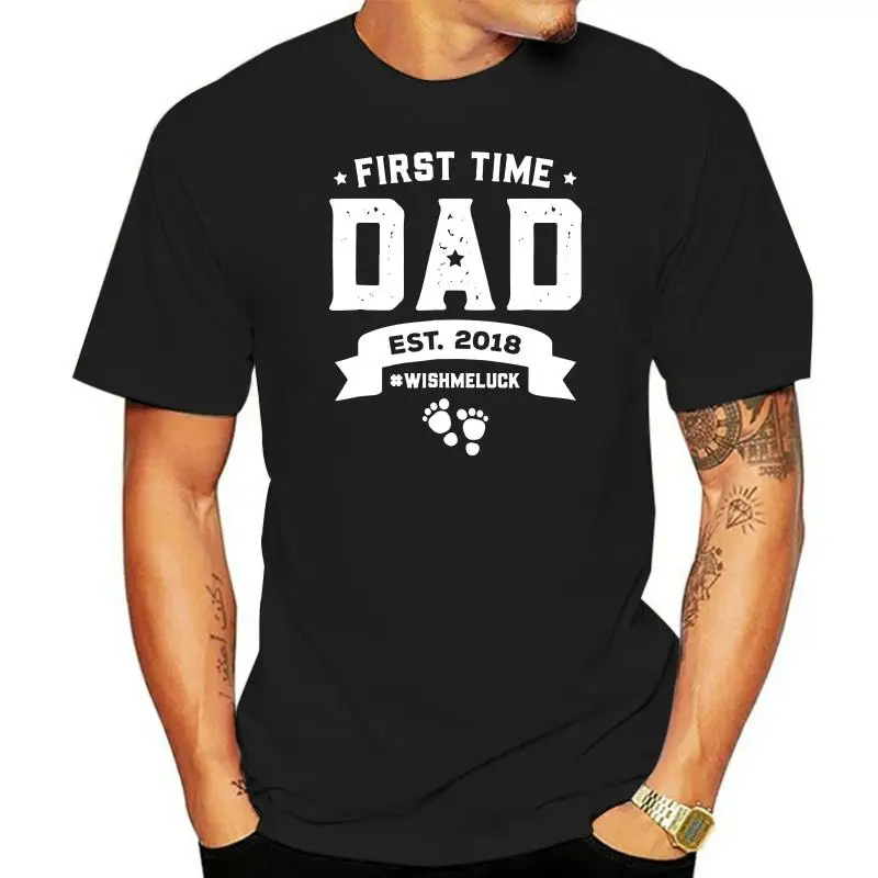 

2022 Latest O-Neck Sunlight Men First Time New Dad To Be Est 2022 Father'S Day Gift Men Unisex Tee Shirts Designer