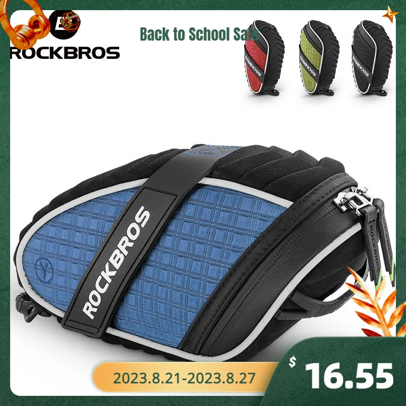 

ROCKBROS Bike Saddle bag Rear Seatpost Bag 3D Shell Rainproof Reflective Cycling Bag Shockproof Bicycle Bag MTB Bike Accessories