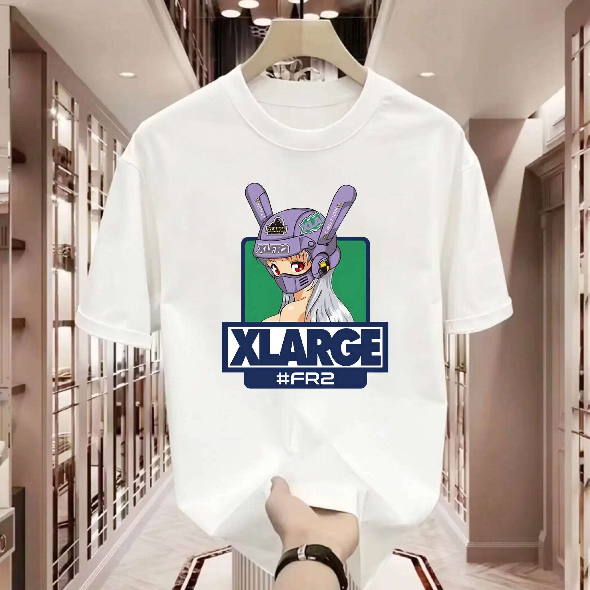 Xlarge Couple's Loose-fit Short Sleeve T-shirts Pure Cotton Summer Casual Trendy For Men Women Students