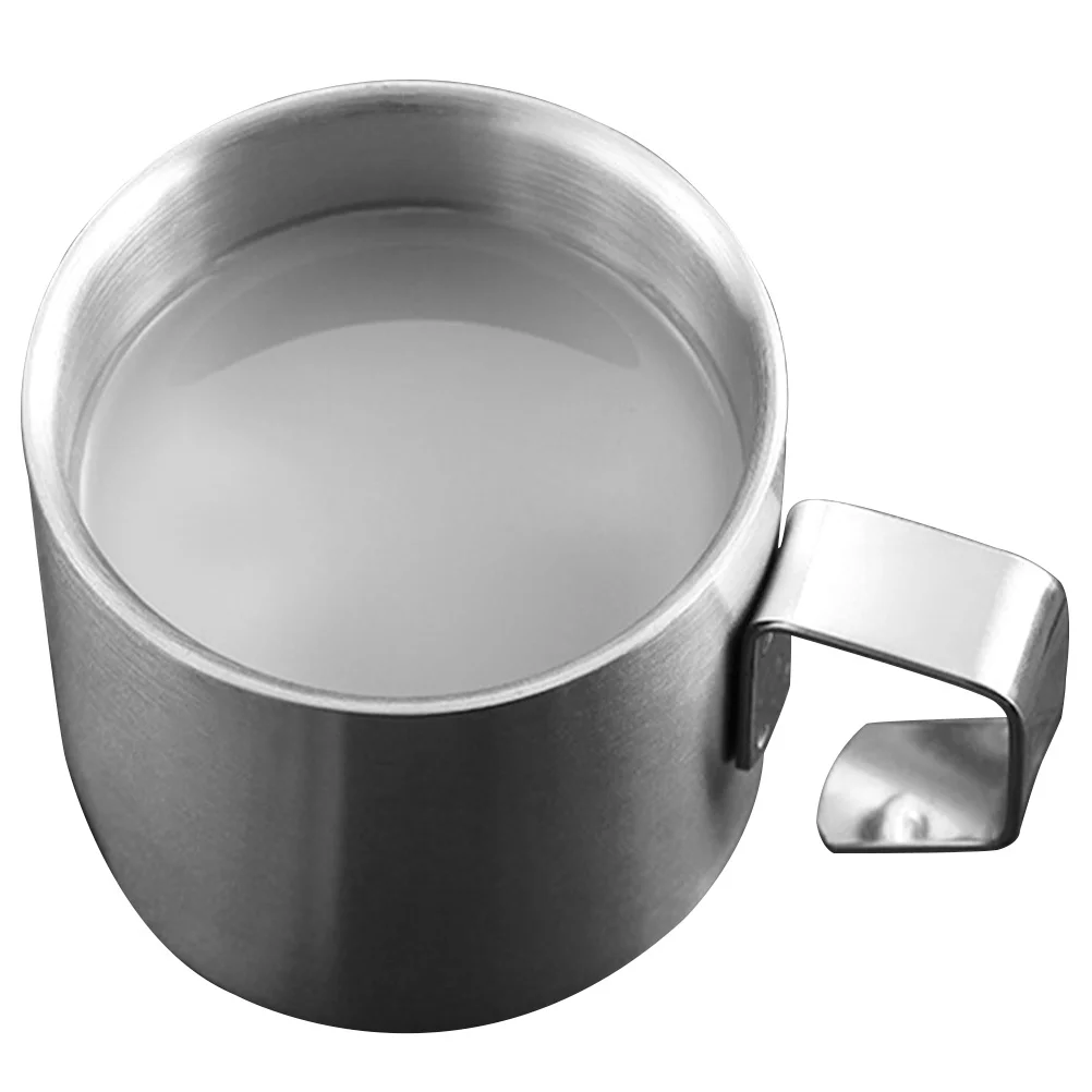 

Mugs Mug Metal Cup Coffee Handle Insulated Traveltea Camping Steel Stainless Handles Tumbler Water Porridge Cups Wall Double