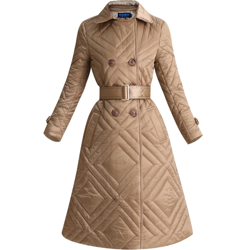 Зимние женские блестящие куртки 2023 года ультралегкое пуховое хлопковое пальто с