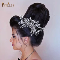 a488 handmade wedding hair combs rhinsestone bridal hair accessories women headpiece ladies hair jewelry luxury party hairbands