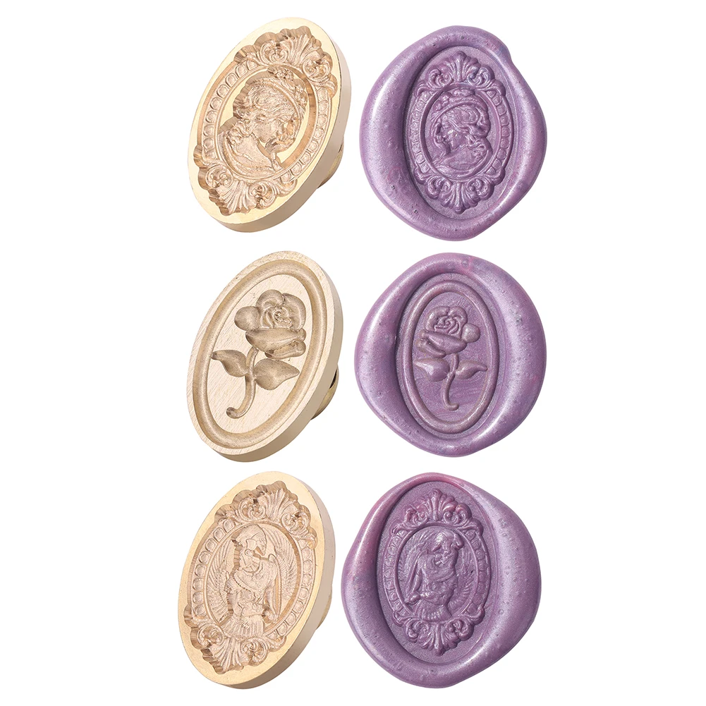 

Stamps Head Seal Wax Seal Retro Metal Scrapbooking Stamps Crafts DIY for Wedding Party Decorative Invitation