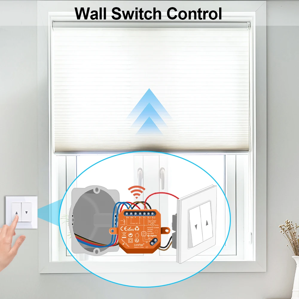 ZigBee шторы рольставни жалюзи переключатель управления подключенный двигатель