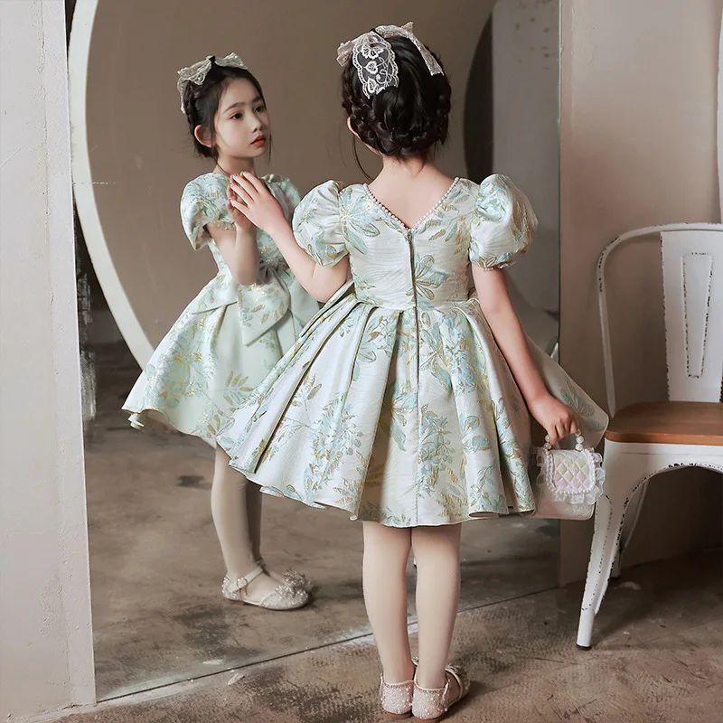 Испанское Королевское Платье с вышивкой для девочек детское платье крещения на