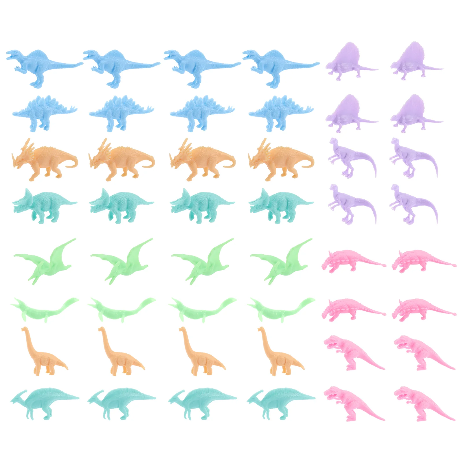 

48 Pcs Top Hat Mini Dinosaur Model Child Toddler Bath Toy Plastic Toys Kids 3-5 Gift