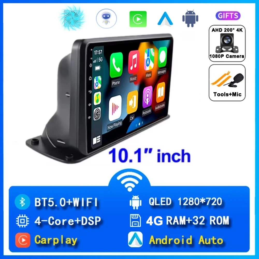 

9/10-дюймовый Carplay Android 15, автомобильный радиоприемник, мультимедийная навигация, GPS для приборной панели, универсальный грузовик, 2 din, авторадио, стерео DVD