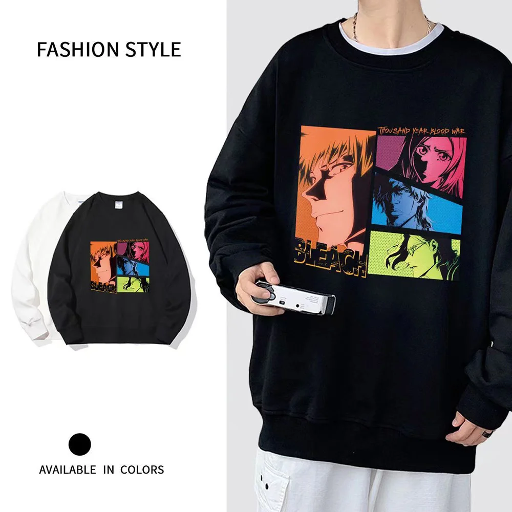 

Bleach Anime Sweatshirts Oversized Men Pullover Tracksuit Women Long Sleeve Top Manga Graphic Winter Streetwear Couple Clothes