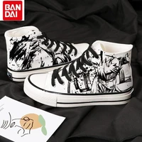 naruto anime ink wash naruto sasuke canvas shoes male high school students hand painted non slip breathable casual shoes