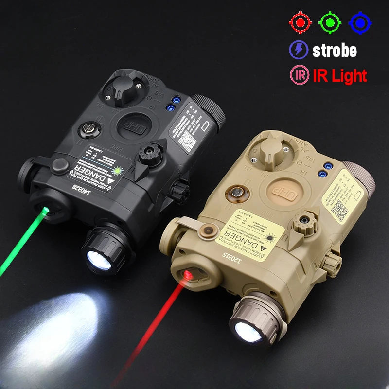 

Tactical Airsoft UHP AN PEQ-15 LA5C Red Dot Green Blue +IR Version Indicator Weapon Scout LED Light Fit 20MM Rail Hunting Laser