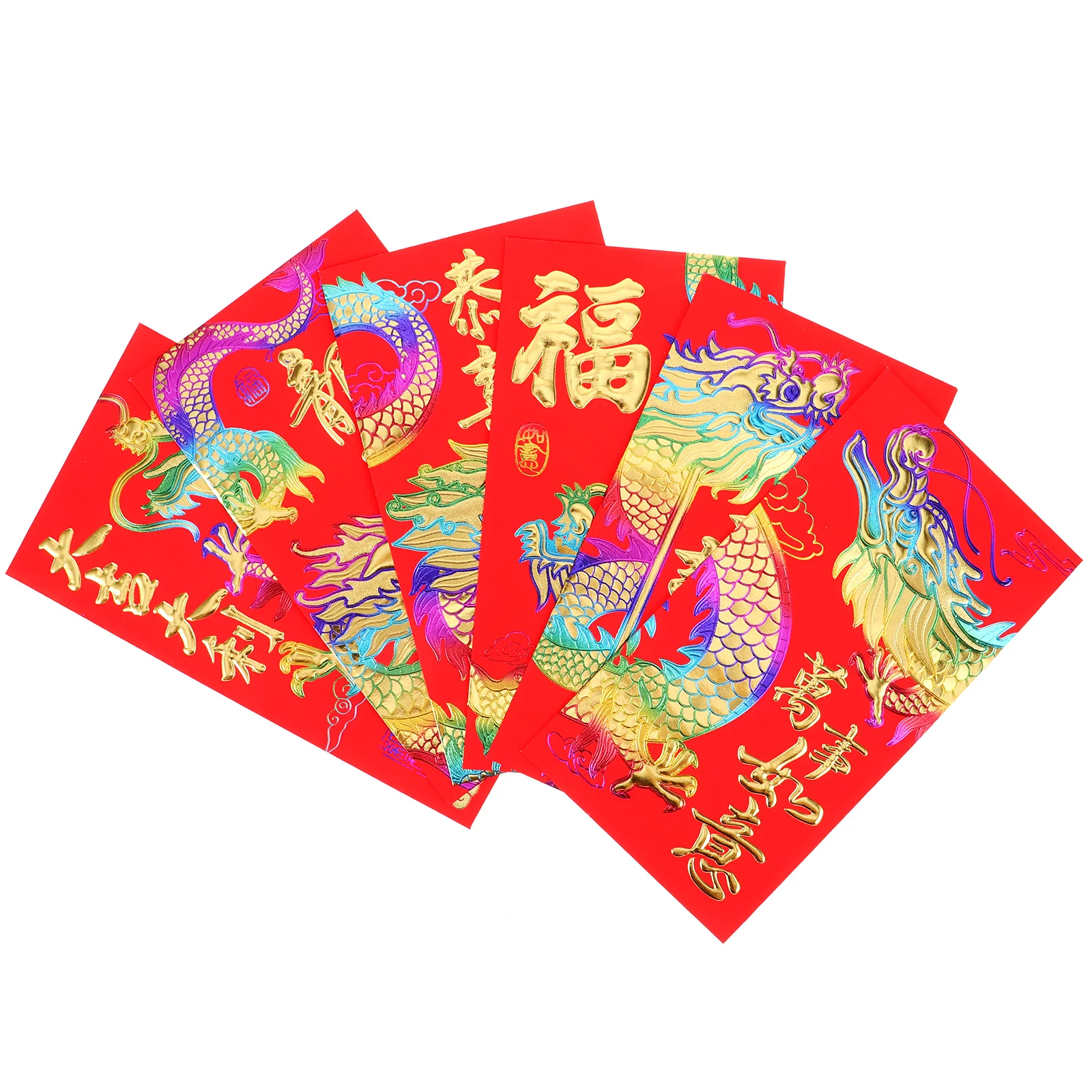 

6 Pcs The Gift 2024 Red Envelope New Year Packets Traditional Chinese Envelopes