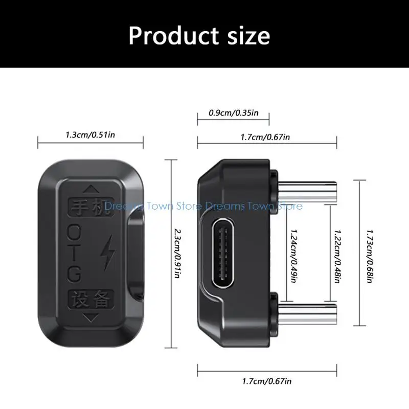 HX6A Высокоскоростной адаптер USB C «мама-папа» OTG USB-разветвитель C, усиленная конструкция из ПВХ (art.: 3920d2e1445ac) - 3920d2e1445ac