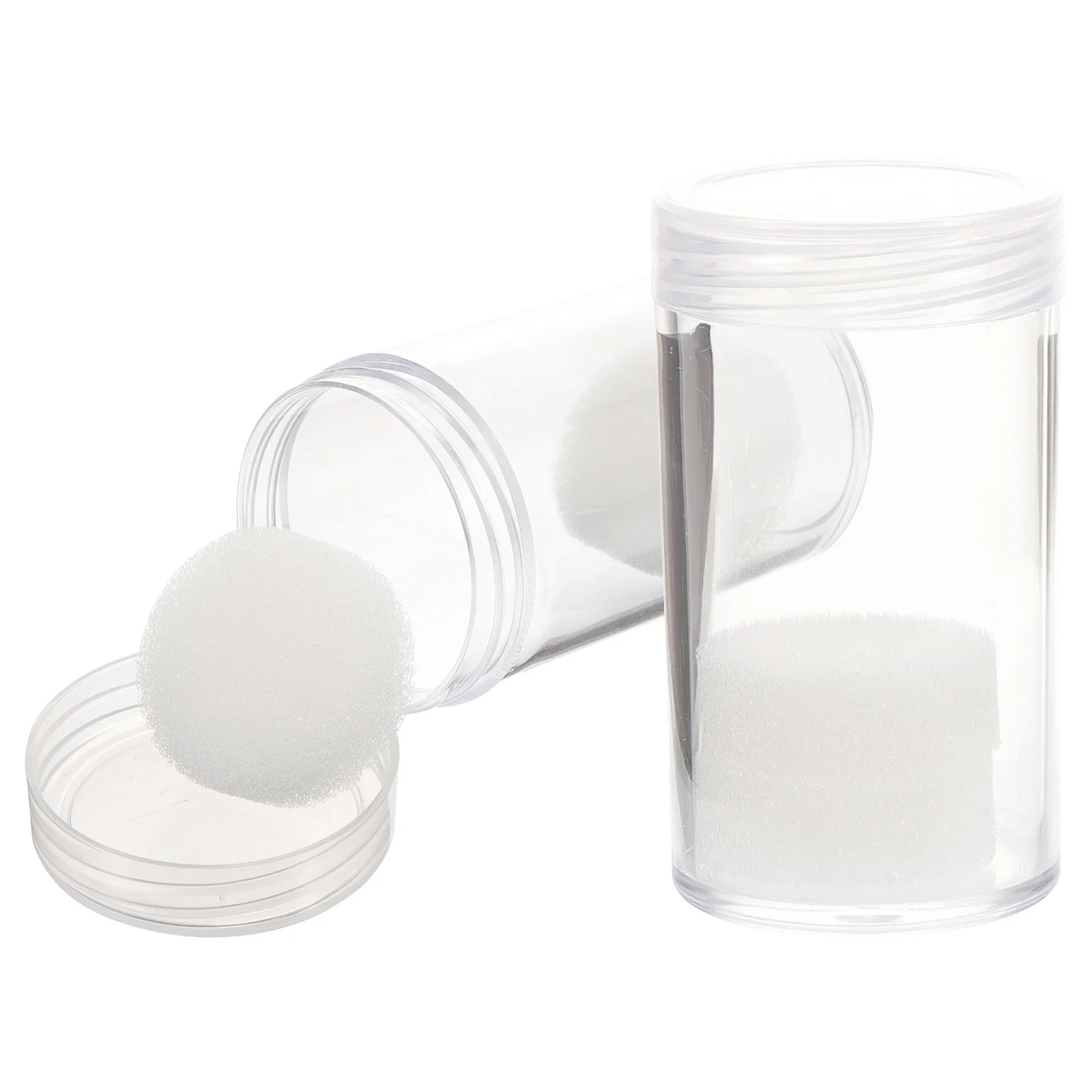

2pcs Clear Plastic Container Coin Storage Holder Coin Container for Collectors