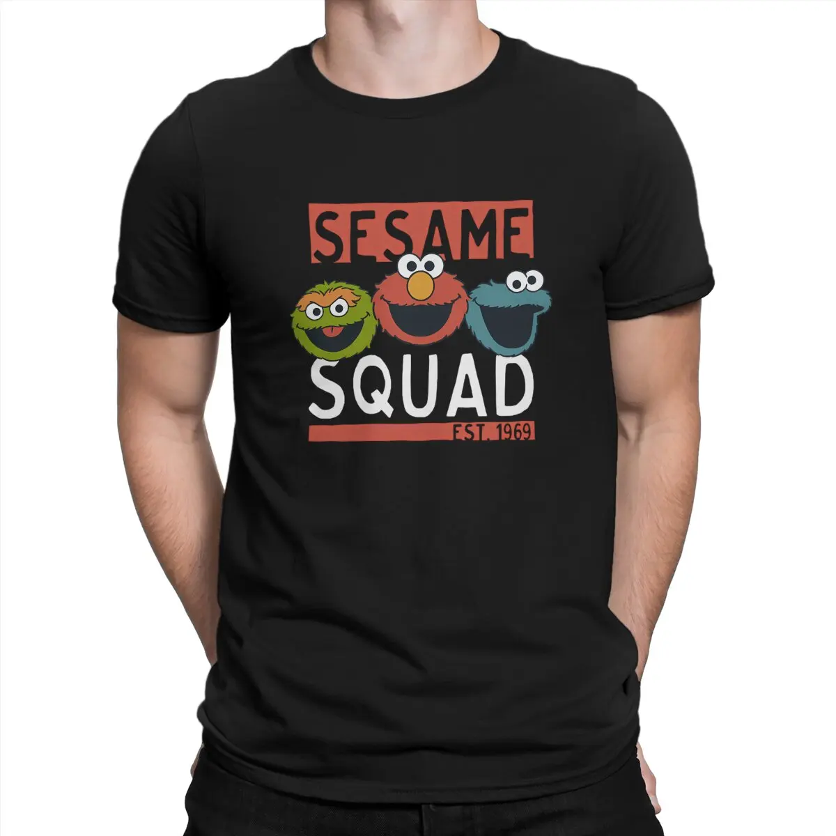 

Squad Unique TShirt Sesame Street T Casual T Shirt Hot Sale Stuff For Adult