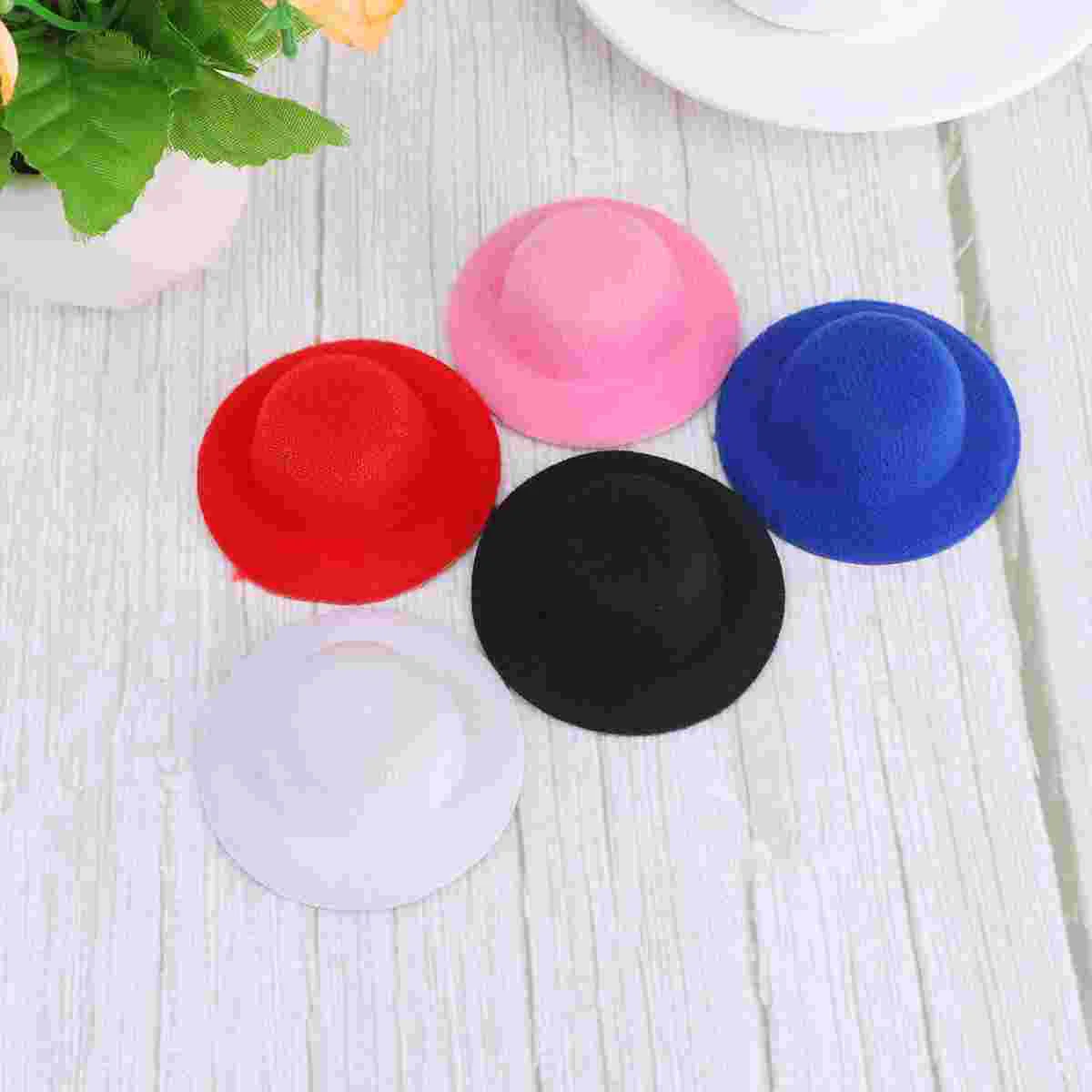 

Hats Minihatcraft Miniature Diy Tiny Makingparty Dollswine Craftsbottle Felt Cap Decor Jewelry Birthday Barrettes Snowman Black