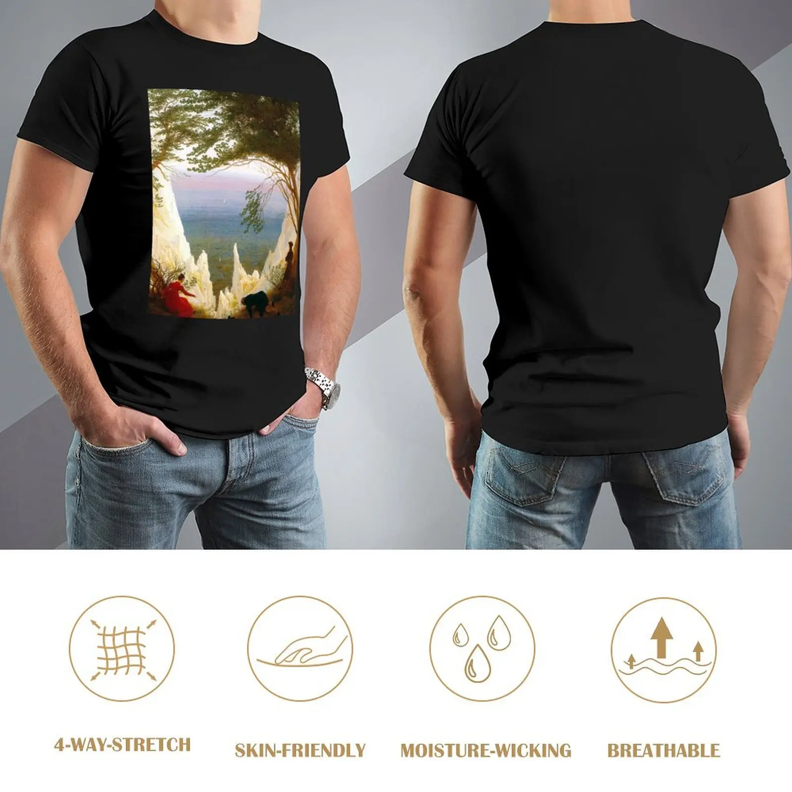 HD CASPAR DAVID FRIEDRICH - Футболка Chalk Cliffs at Ruegen 1818-1819 футболка на заказ для мальчика простые