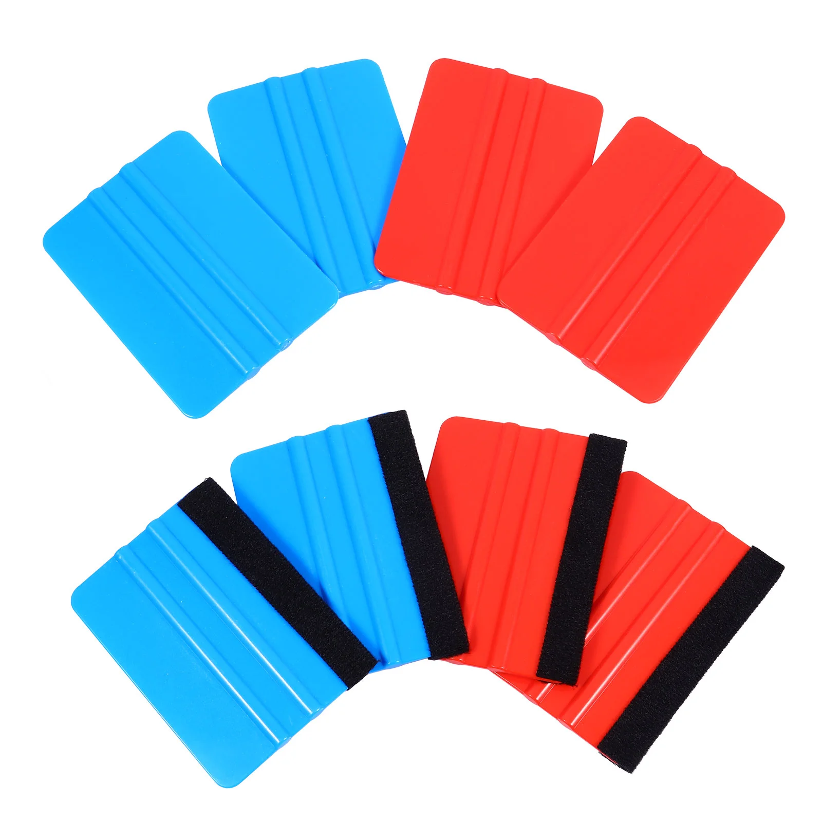 

8 Pcs Double-sided Square Scraper Car Window Decals Automobile Major Plastic Applicator Tool Sticker Vehicle