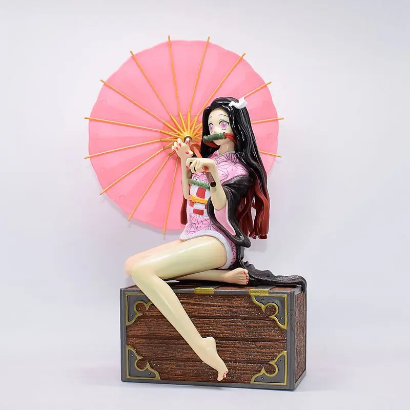 

30cm Demon Slayer Anime Figure Umbrella Kamado Nezuko Figure Kanroji Mitsuri Action Figure Kimetsu no Yaiba Figurine Toys