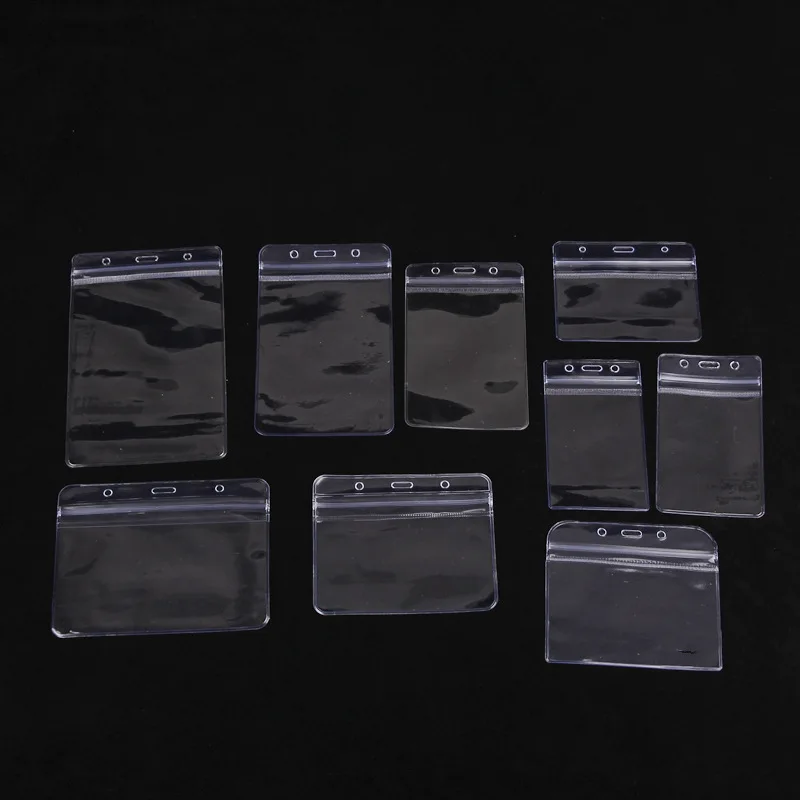 

50PCS PVC Waterproof Card Holder ID Cover Soft Bus Cover Staff Exhibition Student Card Work Card Work Card Cover Label Cover