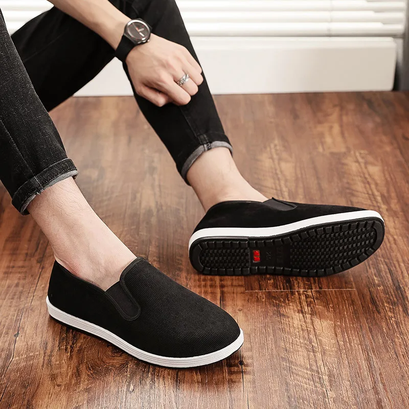 

Туфли мужские с бархатной подкладкой, дышащие, Повседневная Рабочая обувь с толстой подошвой, вяленые сухожилия, весна-осень 2022