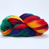 500glot rainbow knitting yarn diy handmade knitted baby sweater hat scarf sofa cushion anti pilling crochet yarn