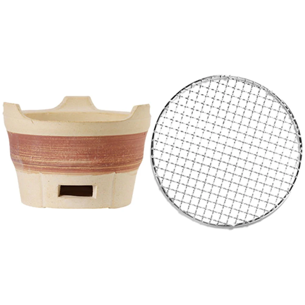 

Charcoal Grill Frying Barbecue Stove Clay Supplies Wood Grilling Bbq Tool Stoves Portable Camping