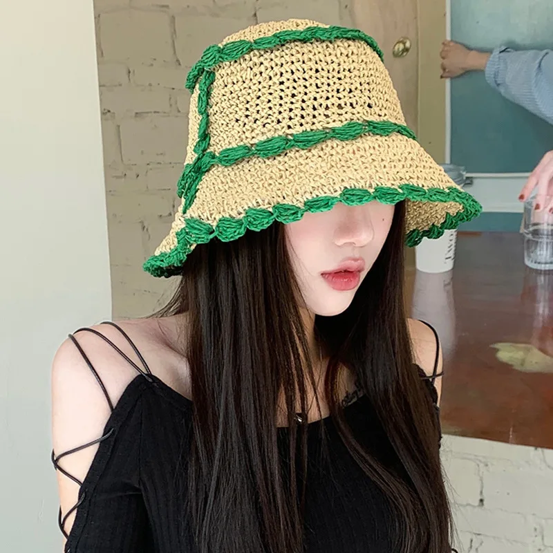 

Соломенная шляпа от солнца для женщин, Панама для путешествий, пляжа, летняя Панама