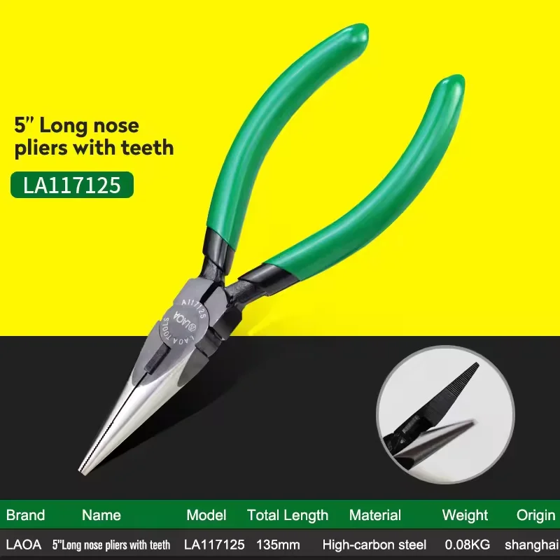

LAOA 5-дюймовые Мини-плоскогубцы, Компактные Плоскогубцы С Игольчатыми Носами, Плоскогубцы Для Изготовления Ювелирных Изделий