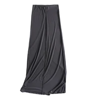 summer new street fashion high waist elastic topline bag hip skirt womens sexy all match solid color long skirt women