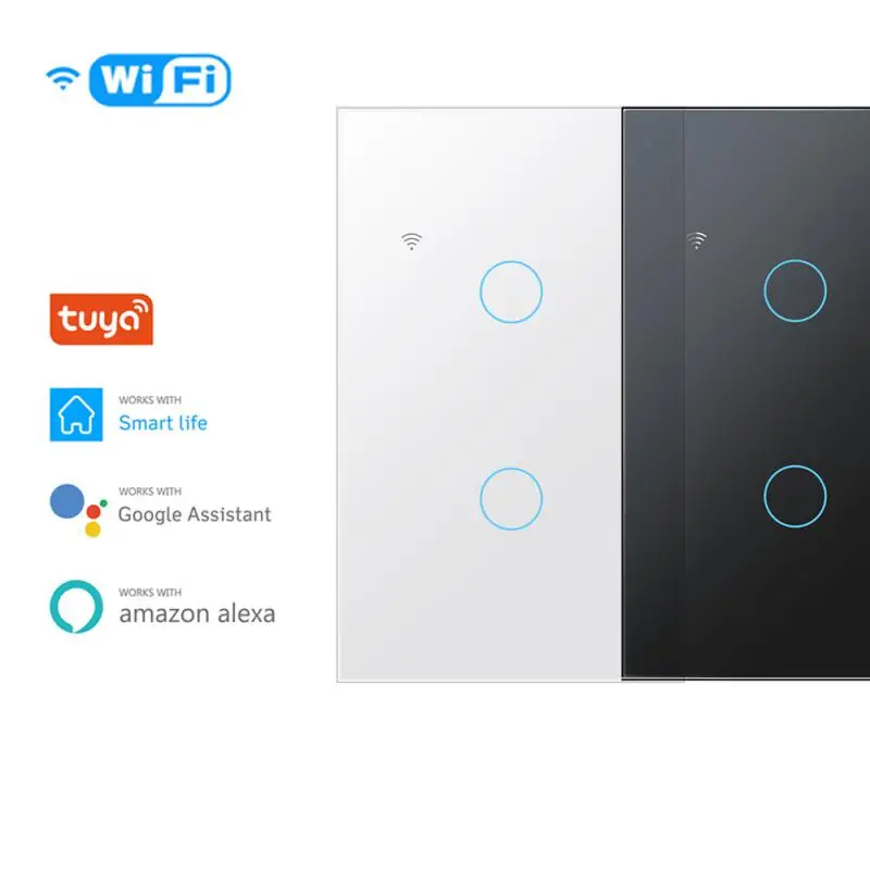 

Умный сенсорный выключатель с Wi-Fi, настенный таймер с голосовым управлением, работает с приложением Smart Life/ Tuya, работает с Alexa Google Home