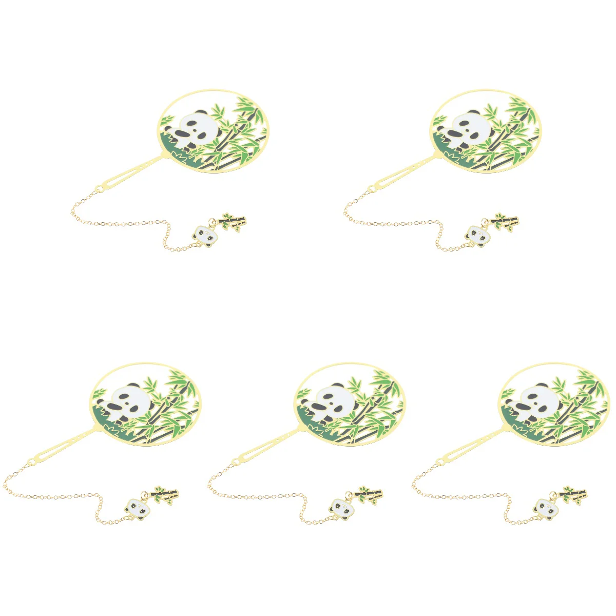 

5pcs Pendant Exquisite Metal Page Marker Chain Delicate