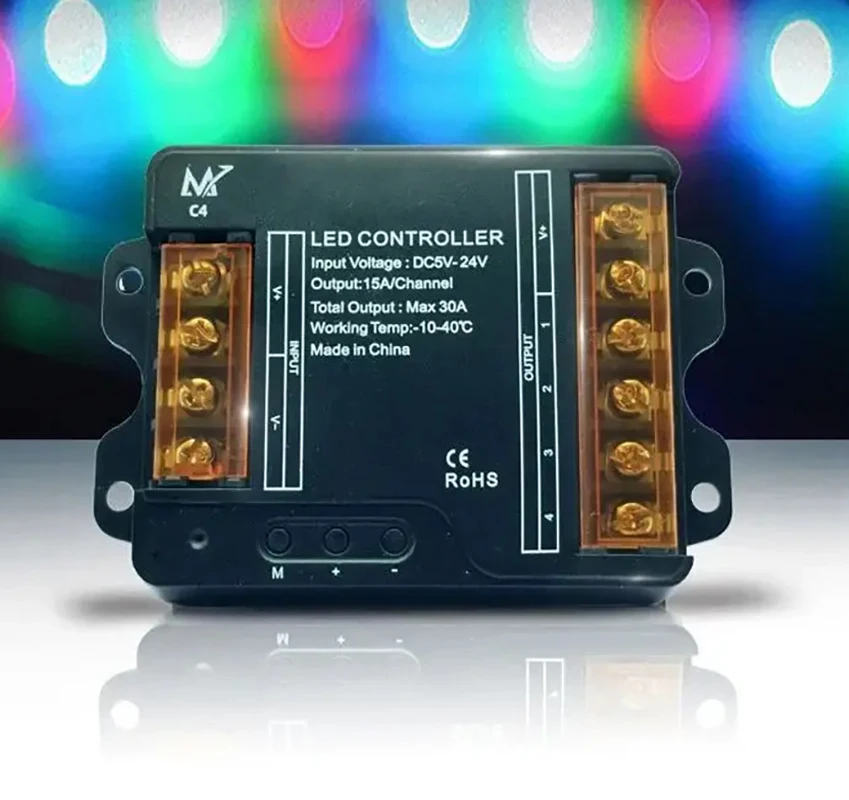 Четырехканальный низковольтный диммер для светодиодной ленты