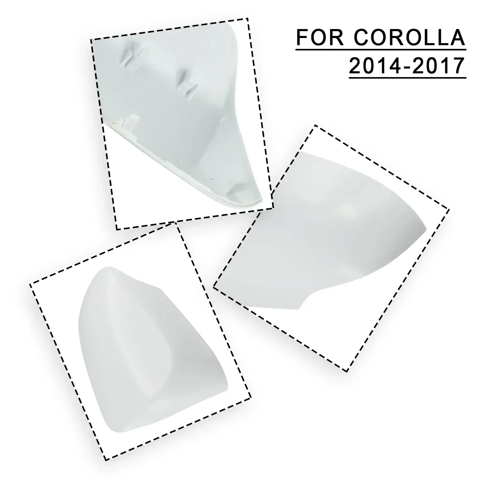 Крышка бокового зеркала для Toyota 2014-2016 Corolla ABS белый водитель левый L пластик