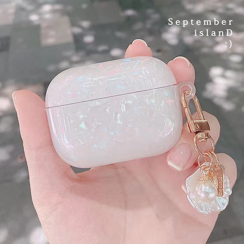 

Shell Pearl Earphone Soft case For Airpods 1 2 Pro 3 Wireless Headset Box