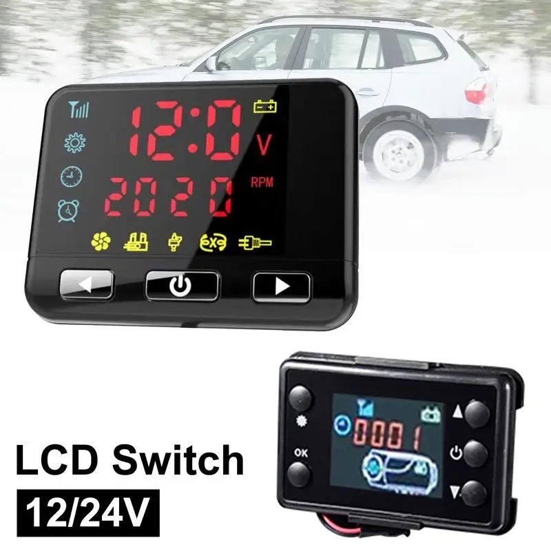

12/24V Car Heater LCD Switch Controller For For Webasto / Diesel Heater Auto Assemblies