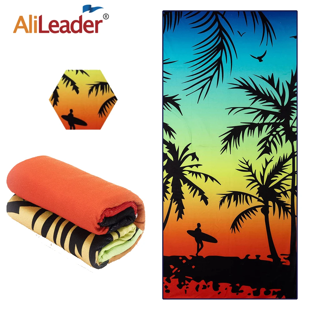 

Быстросохнущее пляжное полотенце для взрослых, женское пляжное платье для горячей весны, мягкое прочное износостойкое полотенце с принтом