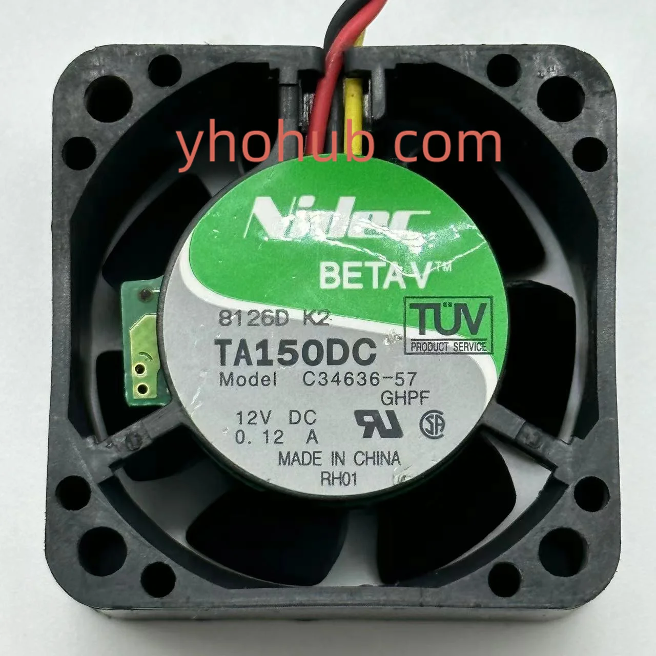 Серверный охлаждающий вентилятор NIDEC TA150DC C34636-57 GHPF DC 12 В 0.12A 3-Wire 40x40x20 мм