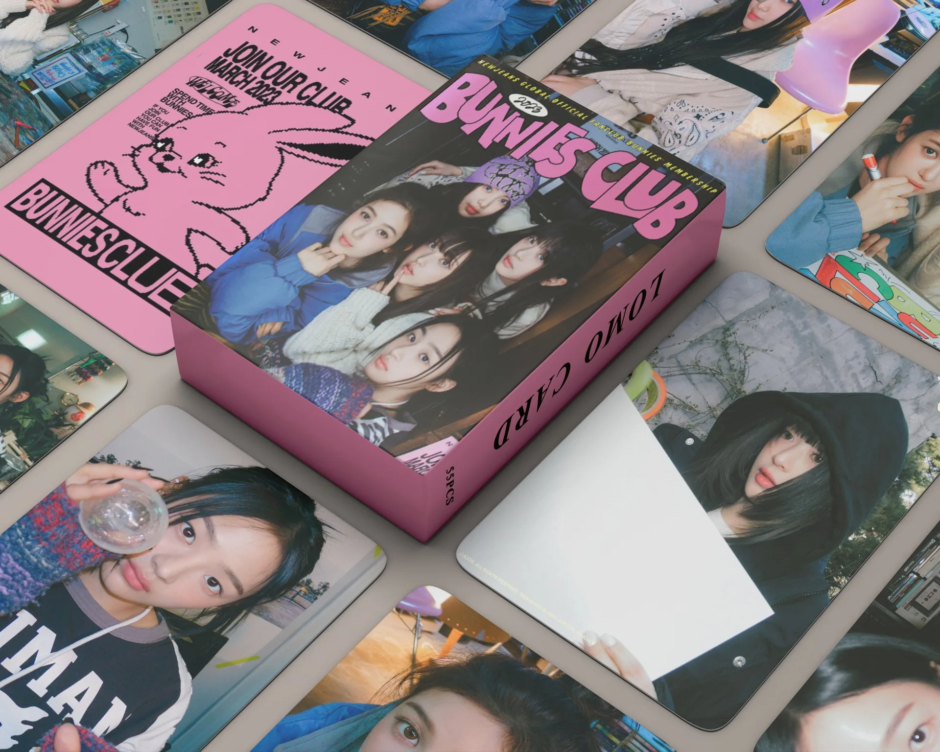 

55pcs/set Kpop NewJeans Bunnies Club Lomo Cards New Jeans Photo album Cards