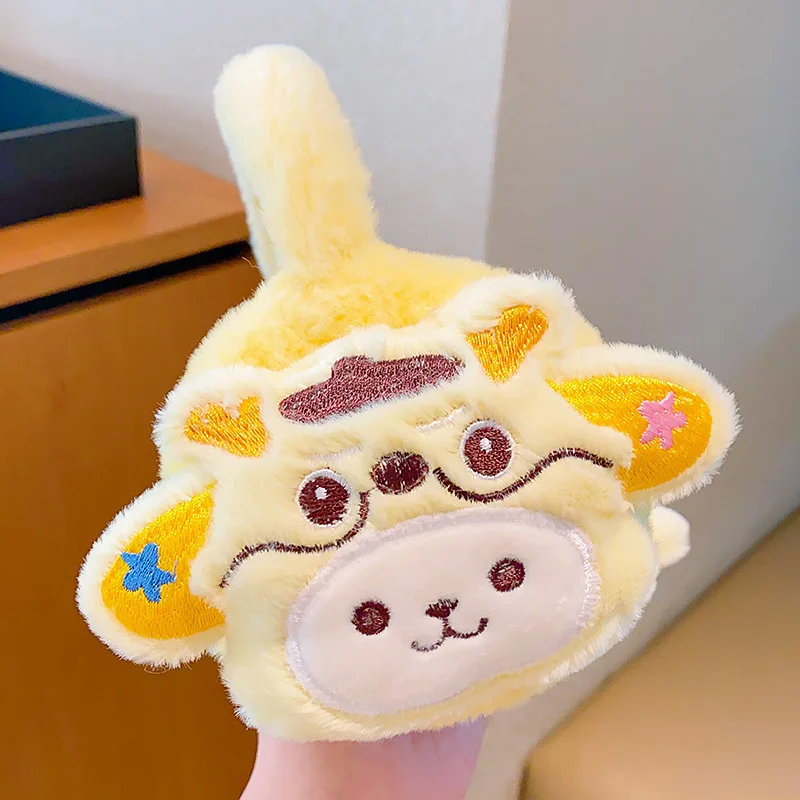 Детские зимние плюшевые насадки Kawaii Sanrioed с милым рисунком Hello Kitty My Melody Cinnamoroll